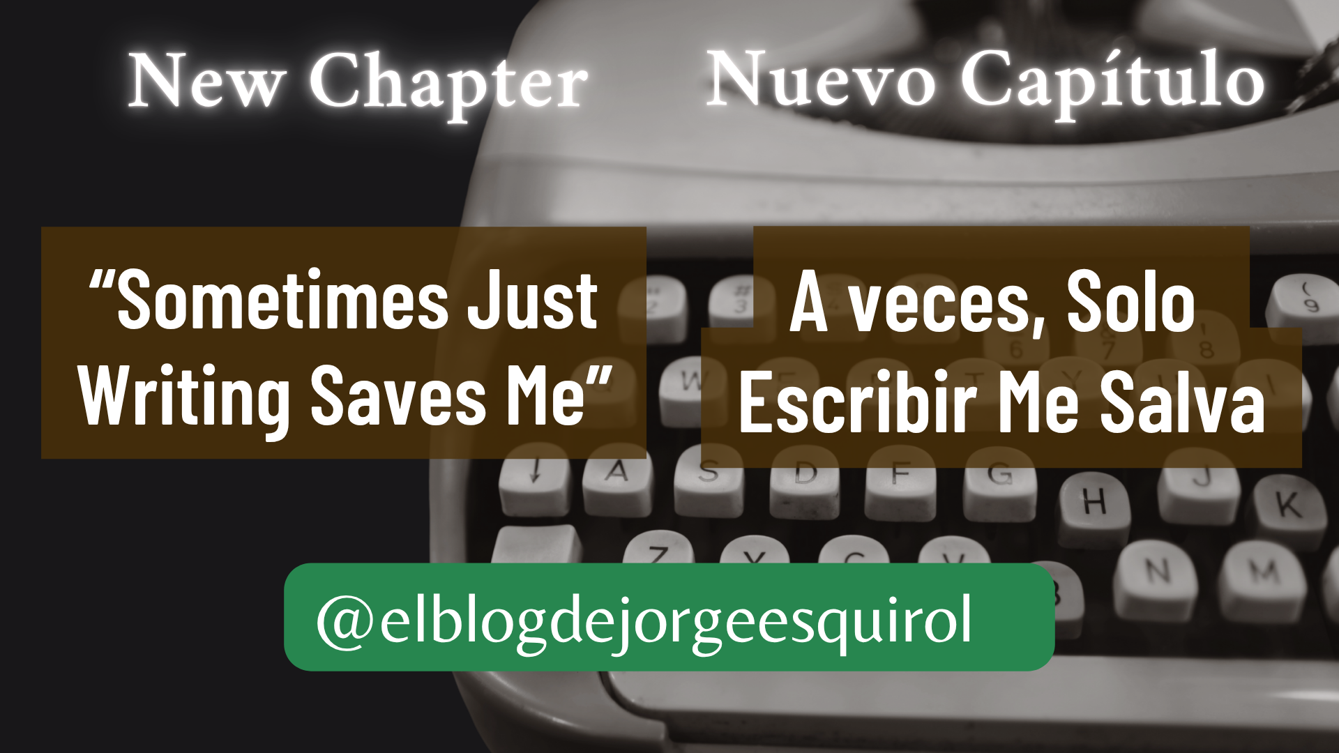 solo escribir me salva