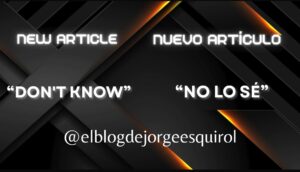 No lo sé
